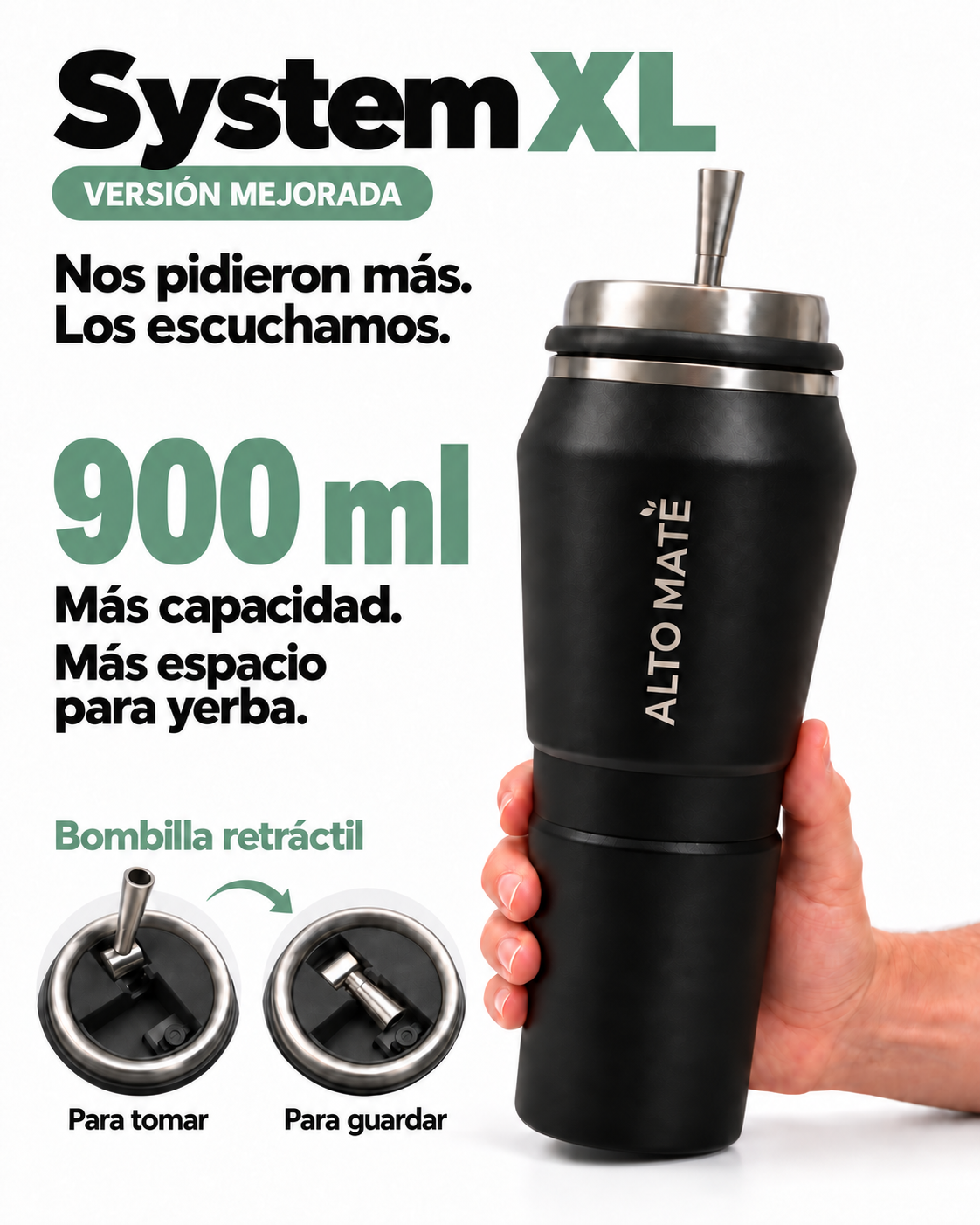 ALTO MATÉ System XL - Acero Inoxidable