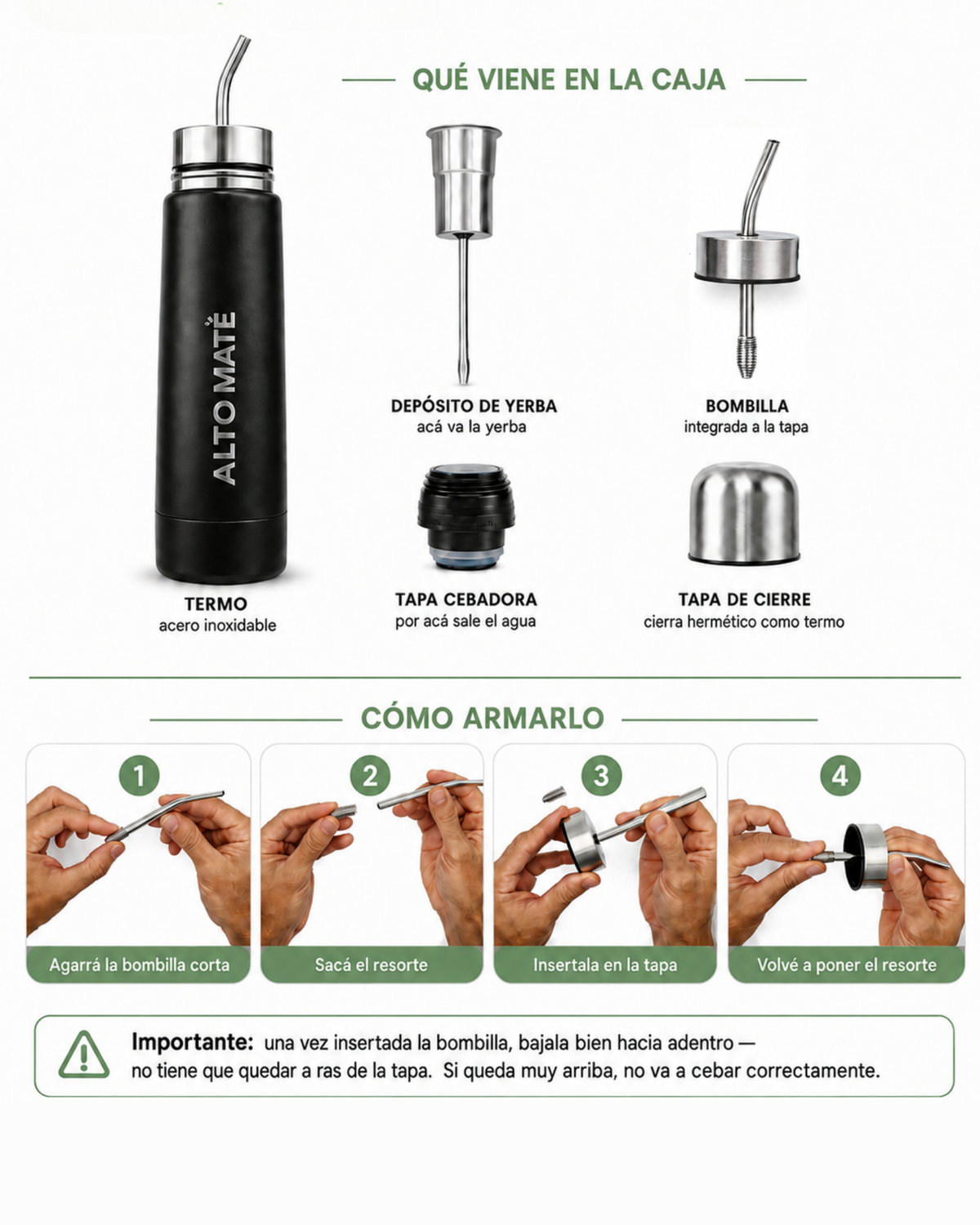 ALTO MATE® - Acero Inoxidable